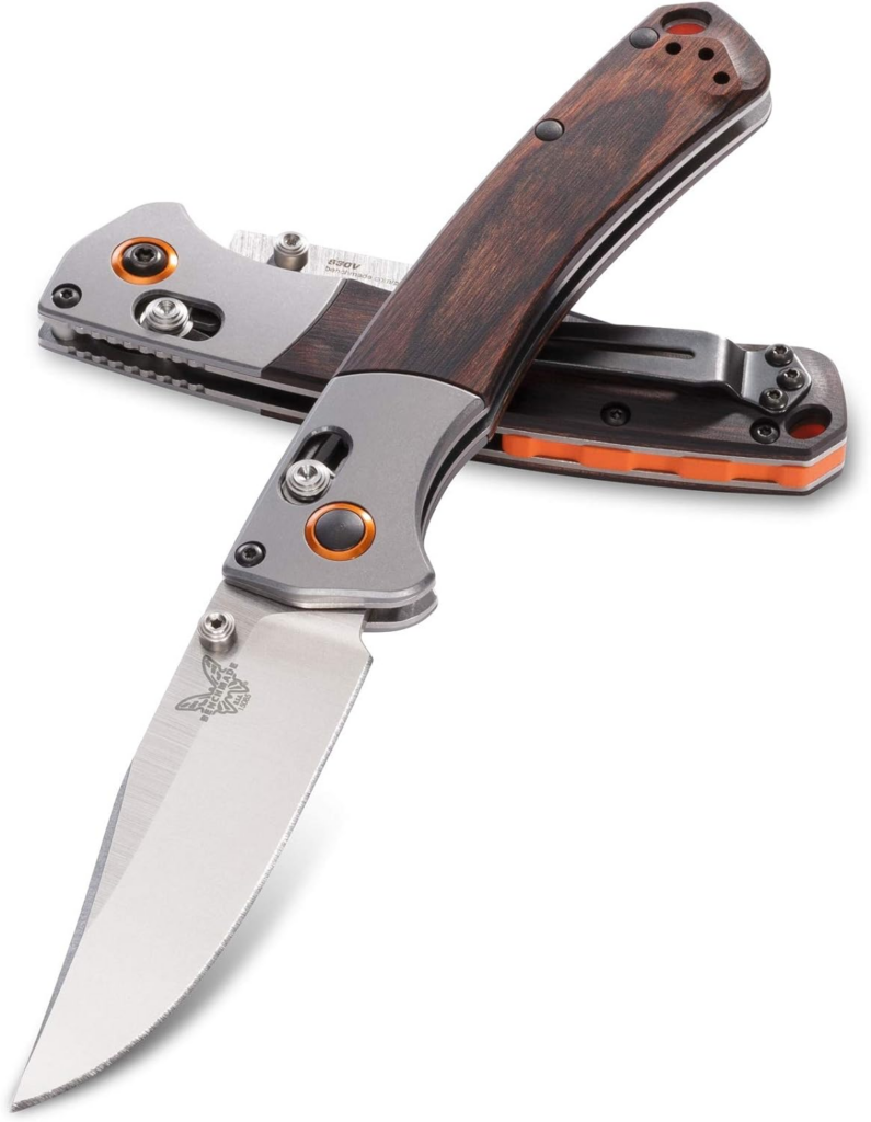 Benchmade - Mini Crooked River 15085 EDC Knife with Dark Brown Wood Handle